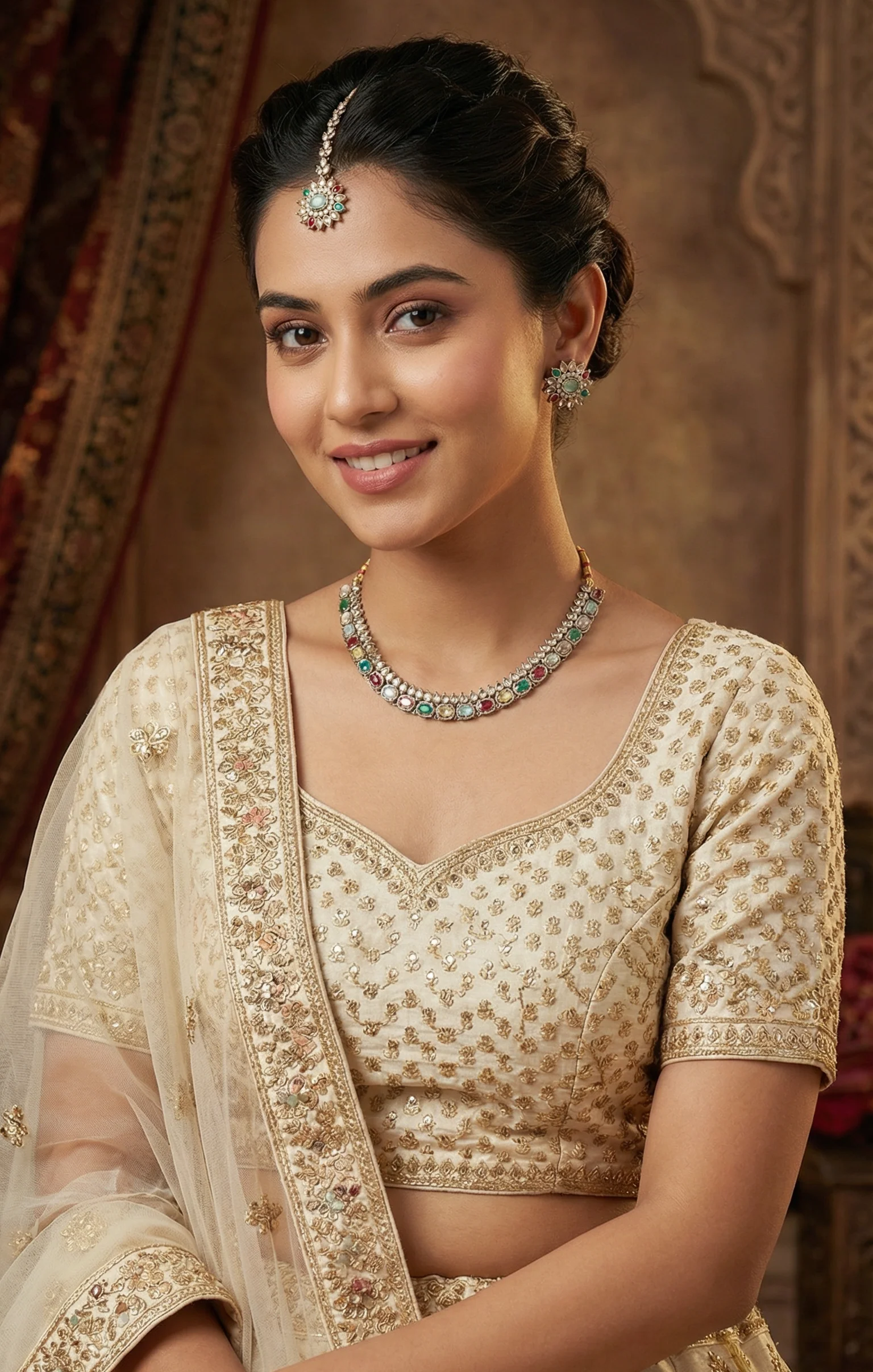 Women’s Elegant Multicolor Stone Jewellry Set - Image 2