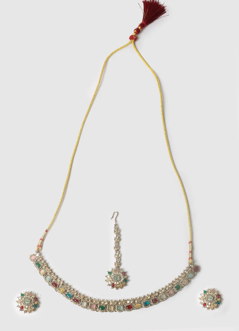 Women’s Elegant Multicolor Stone Jewellry Set - Image 3