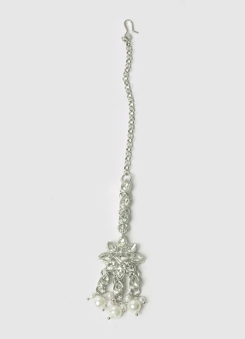 Womens Silver Pearl Drop Jewellery Set - Image 10