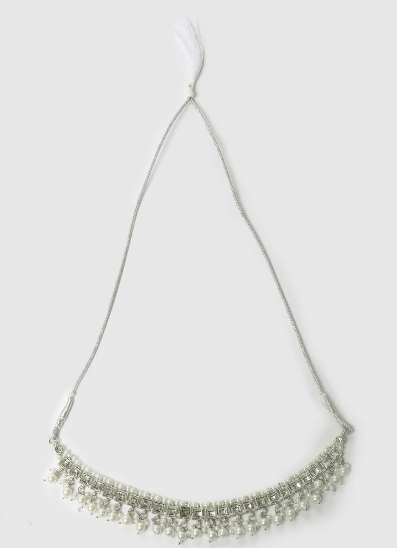 Womens Silver Pearl Drop Jewellery Set - Image 8